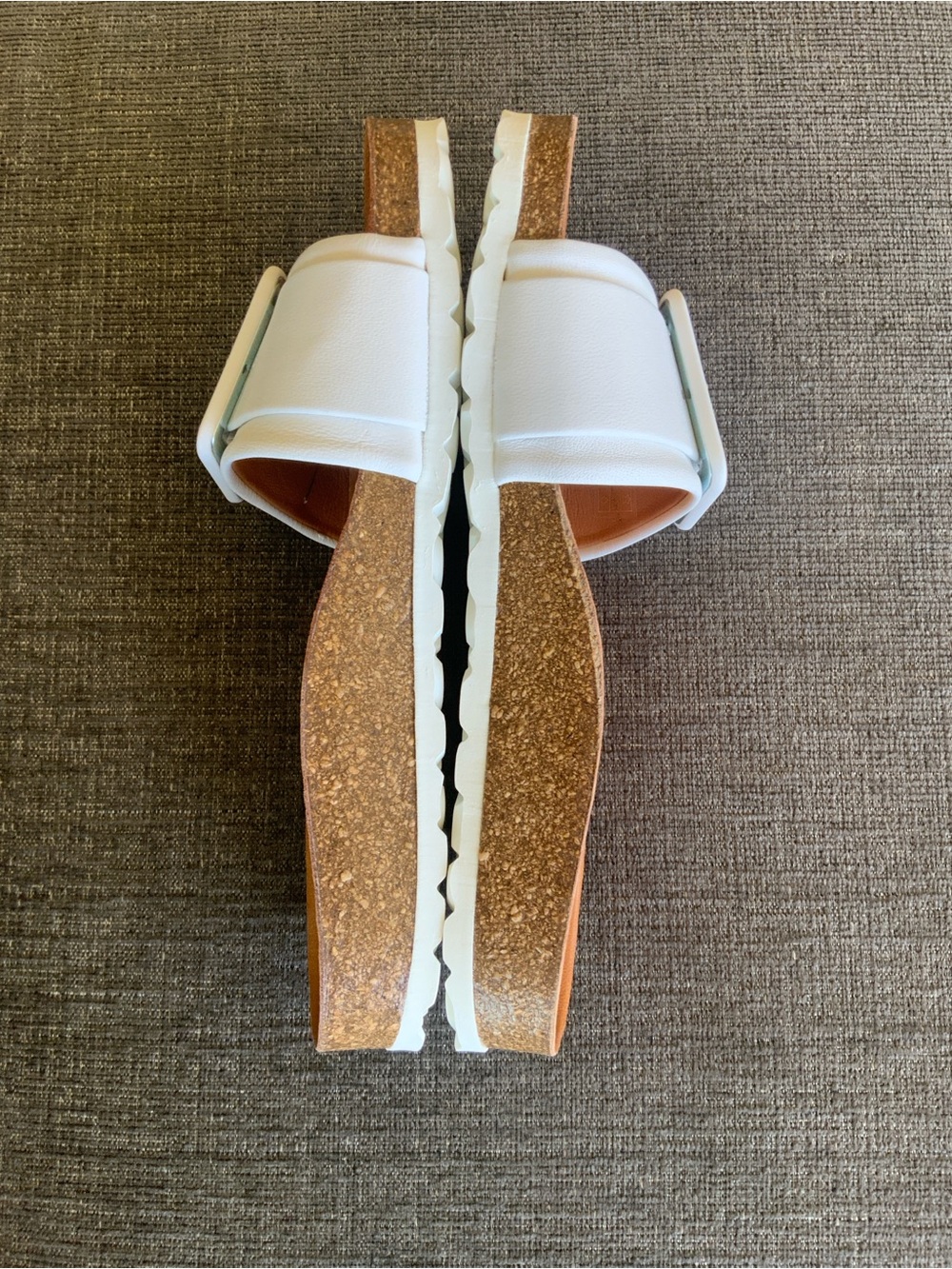 Verbenas Reiko White Leather Buckle Slide Women’s Size 7.5 US/38 EU NWOB - Picture 8 of 16